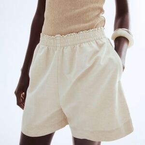 NWT Women's Linen Elastic Waist Shorts